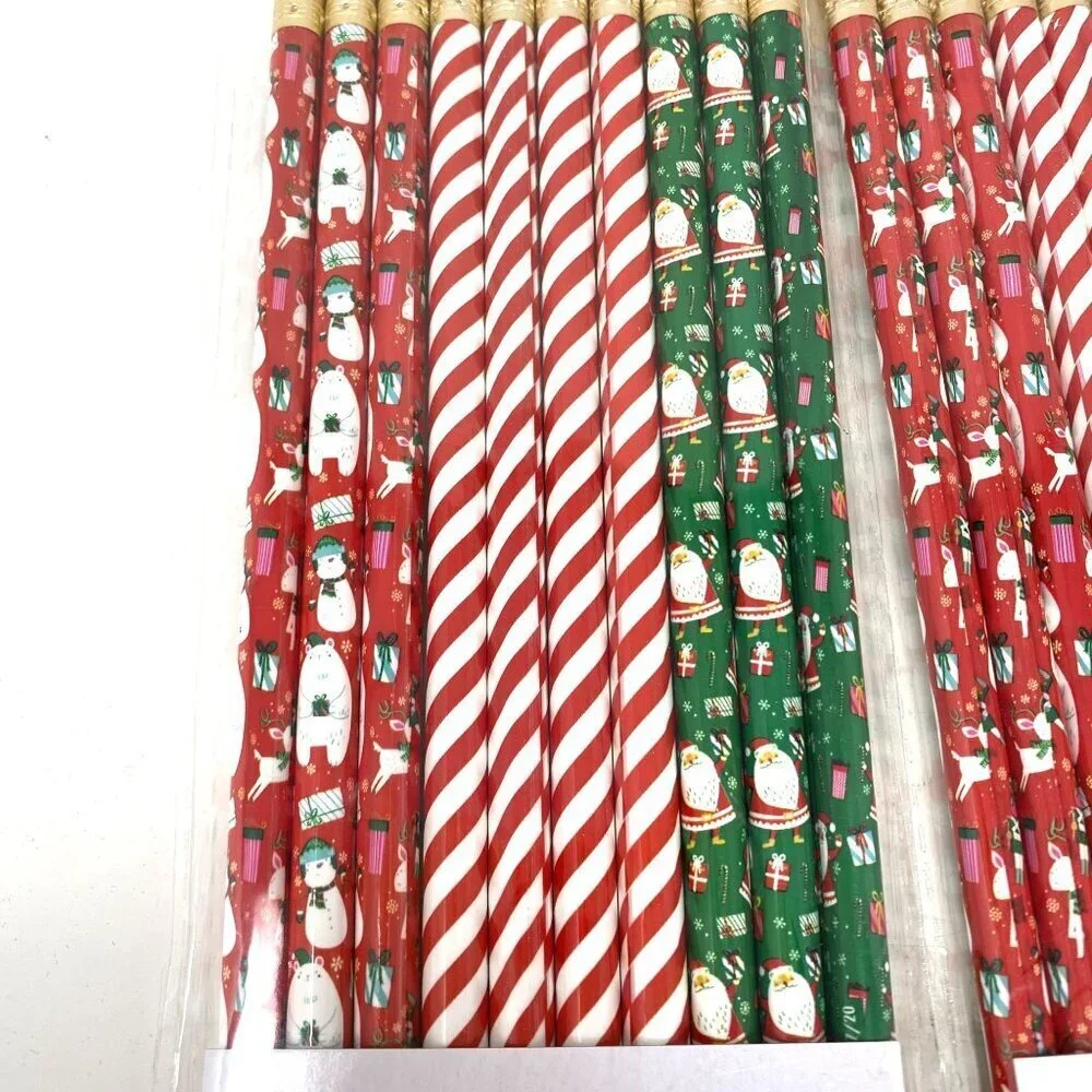 Holiday Christmas Traditional Pencils 2 Packs of 10 Count Pencils Treat Bags